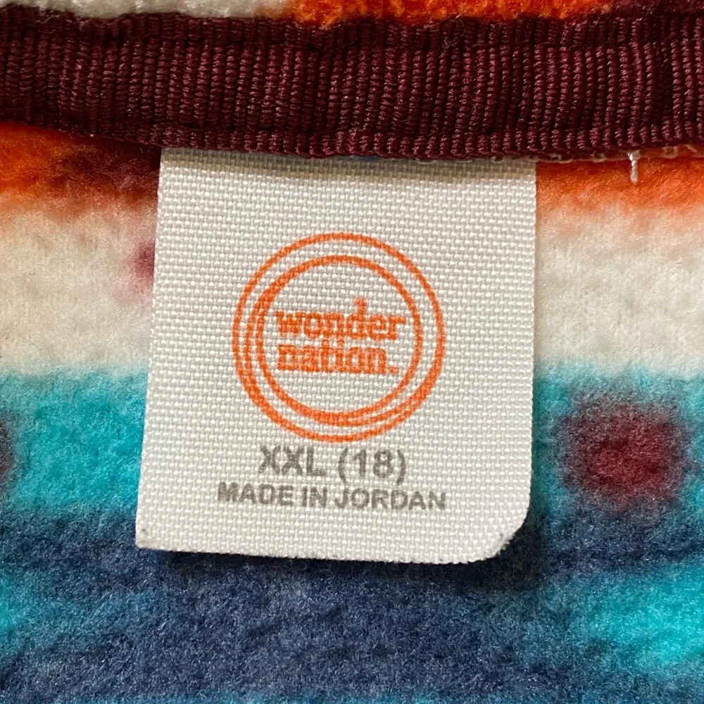 Wonder Nation Western Quarter Zip Fleece Pullover kids XXL